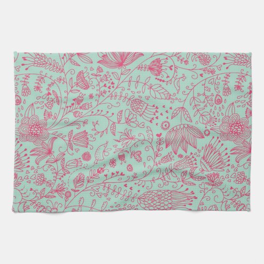 Sommerniedliches Blumenmuster Handtuch (Horizontal)