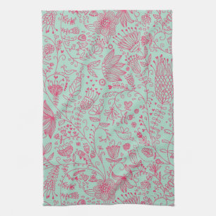 Sommerniedliches Blumenmuster Handtuch