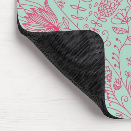 Sommerniedliches Blumenmuster Mousepad (Ecke)