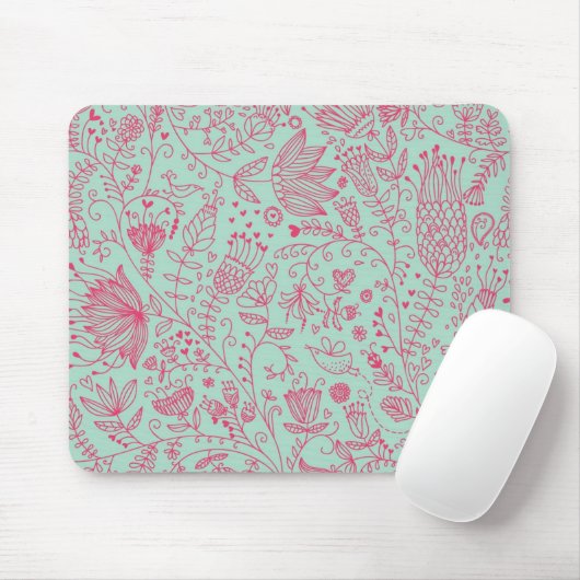 Sommerniedliches Blumenmuster Mousepad (Mit Mouse)