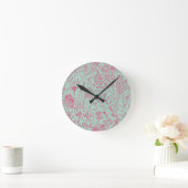 Sommerniedliches Blumenmuster Runde Wanduhr (Zuhause)