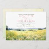 SOMMEROasen- und Wildblumen-Engagement Einladung (Vorne/Hinten)