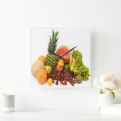 SOMMEROBST QUADRATISCHE WANDUHR (Zuhause)