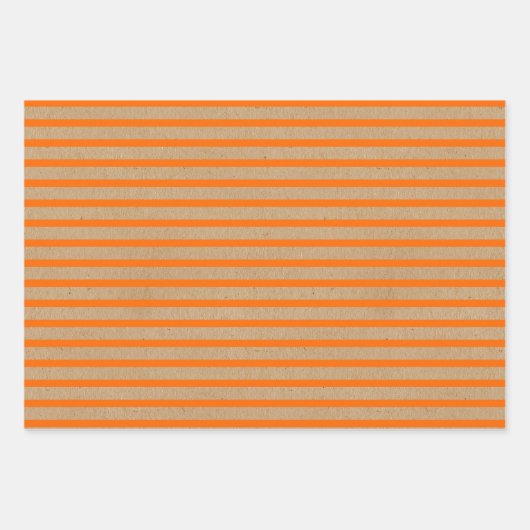 Sommerorangen auf Imitaten Rustikale braune Kraft Geschenkpapier Set (Vorderseite)