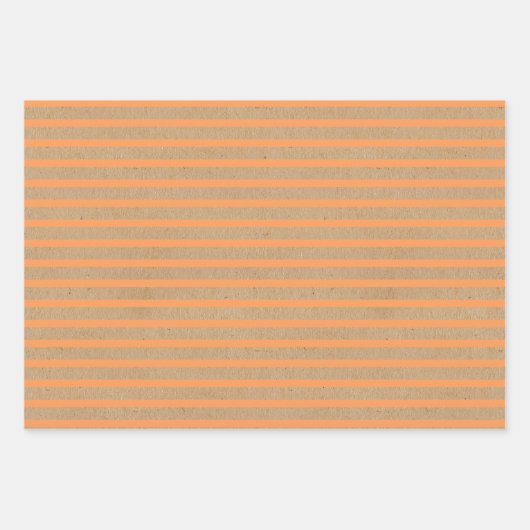 Sommerorangen auf Imitaten Rustikale braune Kraft Geschenkpapier Set (Vorderseite)