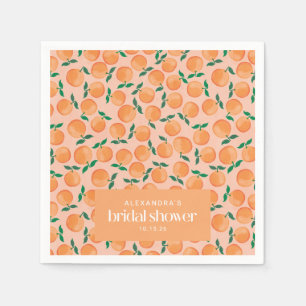 Sommerorangen Obst Pink Brautparty Custom  Serviette