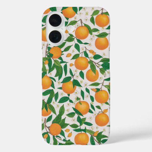 Sommerorangen Zitrusfrüchte Blumenmuster Case-Mate iPhone Hülle (Rückseite)