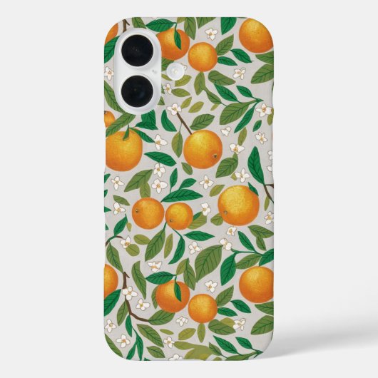 Sommerorangen Zitrusfrüchte Blumenmuster Case-Mate iPhone Hülle (Rückseite)
