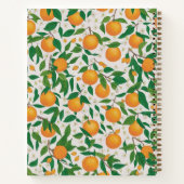 Sommerorangen Zitrusfrüchte Blumenmuster Rezept Notizblock (Rückseite)