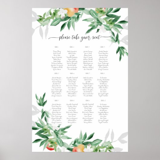 Sommerorchard-Sitzplan Poster (Vorne)