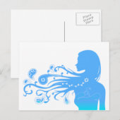 Sommerpaisley Postkarte (Vorne/Hinten)