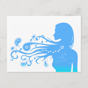 Sommerpaisley Postkarte