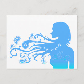 Sommerpaisley Postkarte