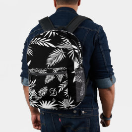 Sommerpalme aus tropischen Blättern Blätter aus sc Bedruckter Rucksack