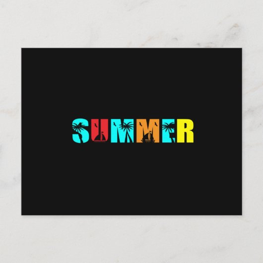 Sommerpalme Postkarte (Vorderseite)