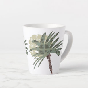 Sommerpalme und Sonnenuntergang Doodle-Kunst Milchtasse