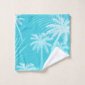 Sommerpalmen Aqua Badhandtuch Set (Waschlappen)