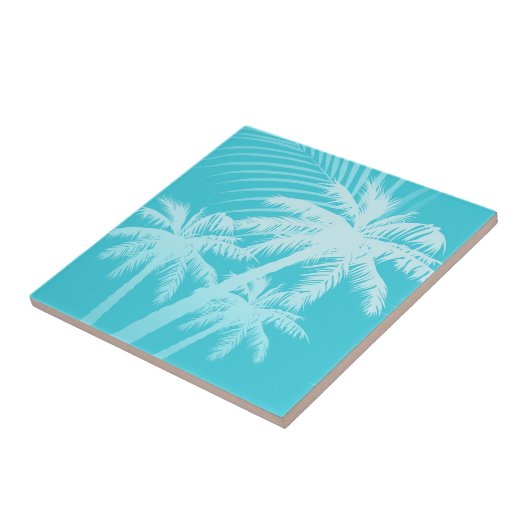 Sommerpalmen Aqua Fliese (Seite)