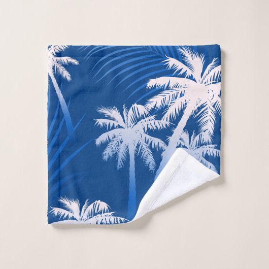 Sommerpalmen Badhandtuch Set (Waschlappen)