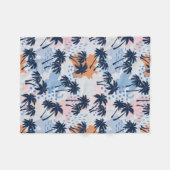 Sommerpalmen nahtloses Muster, Kokospalmen tr Fleecedecke (Vorderseite (Horizontal))