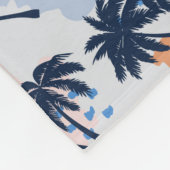 Sommerpalmen nahtloses Muster, Kokospalmen tr Fleecedecke (Ecke)