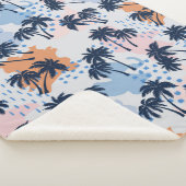 Sommerpalmen nahtloses Muster, Kokospalmen tr Sherpadecke (3/4)