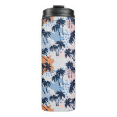 Sommerpalmen nahtloses Muster, Kokospalmen tr Thermosbecher (Vorderseite)