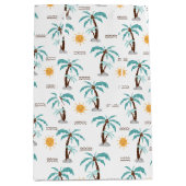Sommerpalmen pastellblau mittlere geschenktüte (Vorderseite)
