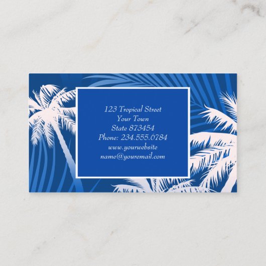 Sommerpalmen Visitenkarte (Rückseite)