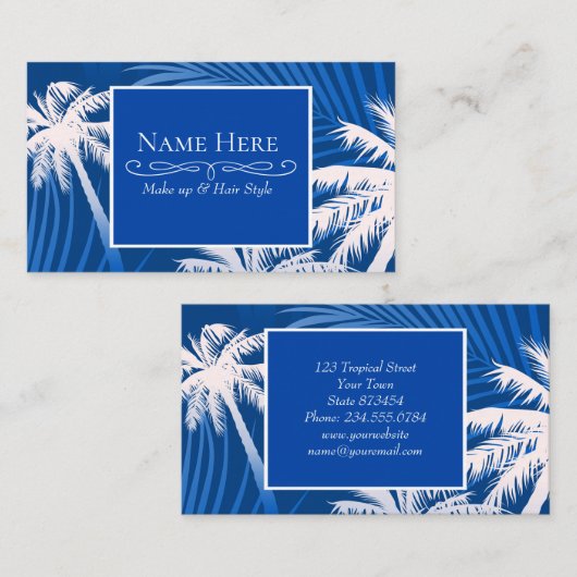 Sommerpalmen Visitenkarte (Vorne/Hinten)