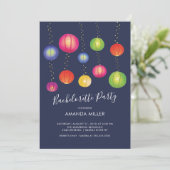 Sommerpapier Laterne Junggeselinnen-Abschied Einla Einladung (Stehend Vorderseite)