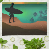 Sommerparadies Geschirrtuch (Gefaltet)