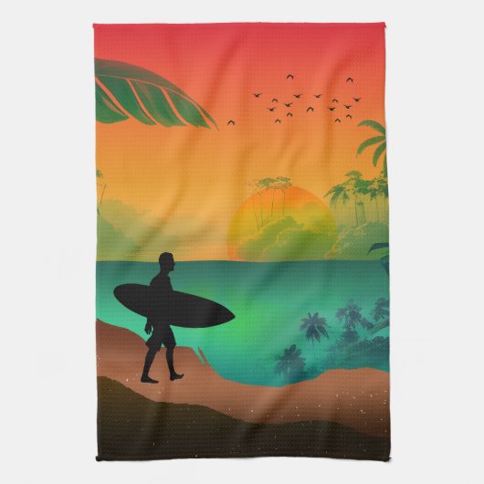 Sommerparadies Geschirrtuch (Vertikal)