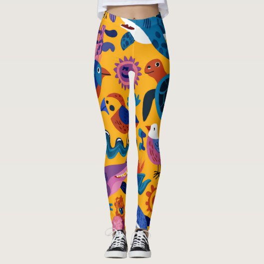 Sommerparadies-Leggings-Geschenk Leggings (Vorderseite)