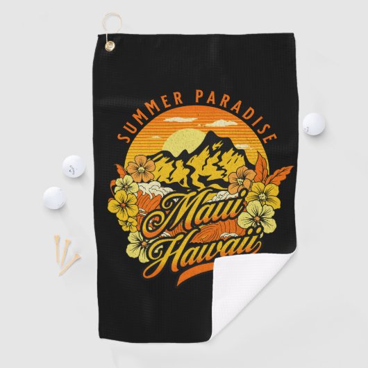 Sommerparadies, Maui Hawaii Golfhandtuch (Insitu)