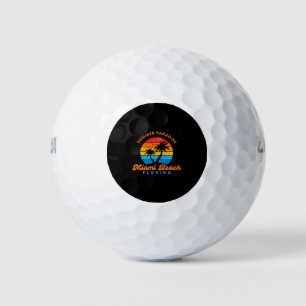 Sommerparadies Miami Beach Florida-Sunset-Palms Golfball