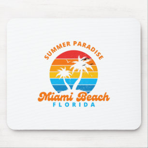 Sommerparadies Miami Beach Florida-Sunset-Palms Mousepad