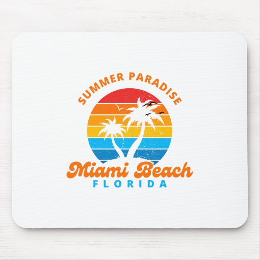 Sommerparadies Miami Beach Florida-Sunset-Palms Mousepad (Vorne)