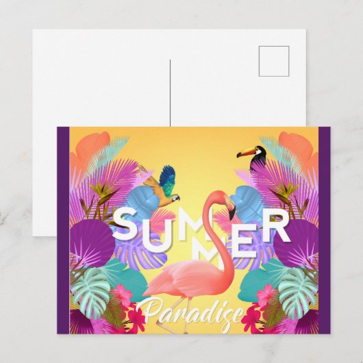 Sommerparadies Postkarte (Vorne/Hinten)