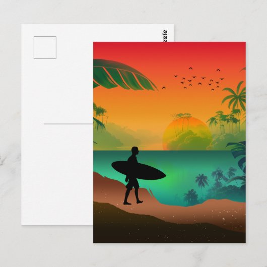 Sommerparadies Postkarte (Vorne/Hinten)