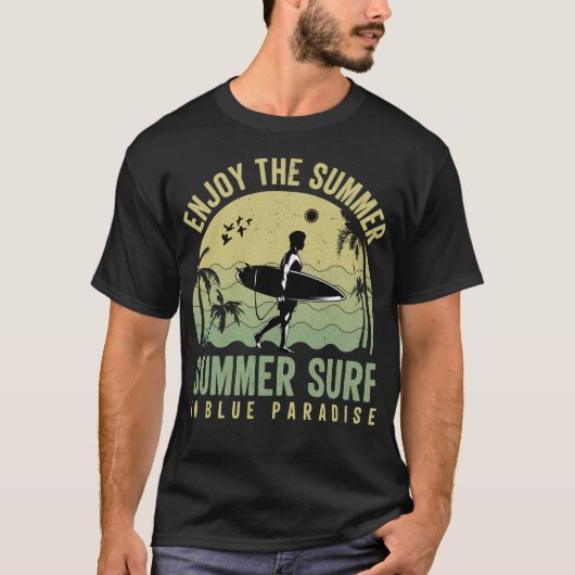 Sommerparadies-Surfbekleidung T-Shirt (Vorderseite)