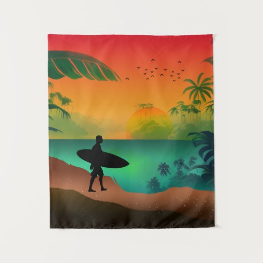 Sommerparadies Wandteppich (Vorderseite)