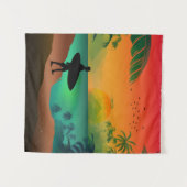 Sommerparadies Wandteppich (Vorderseite (Horizontal))