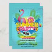 SommerParty (2) Einladung (Vorne/Hinten)