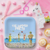 Sommerparty am Strand Pappteller (Party)