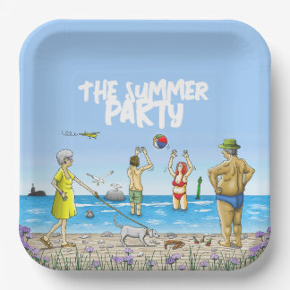 Sommerparty am Strand Pappteller