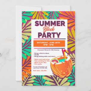 Sommerparty Botanisch Einladung