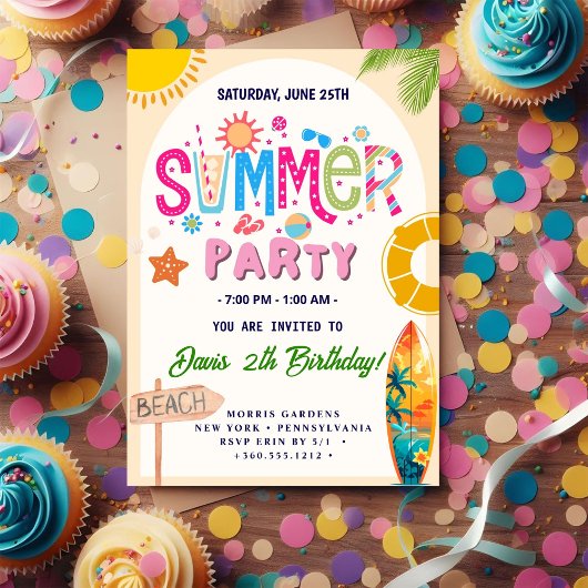 Sommerparty Einladung