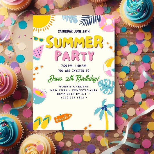 Sommerparty Einladung