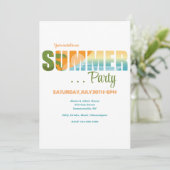 Sommerparty Einladung (Stehend Vorderseite)